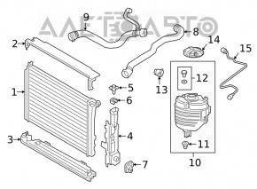 Radiator cover left BMW 3 G20 19-