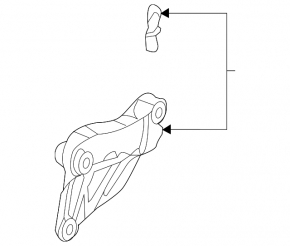 Engine mount bracket right Hyundai Santa FE 19-20 2.0, 2.4 on KOR engine