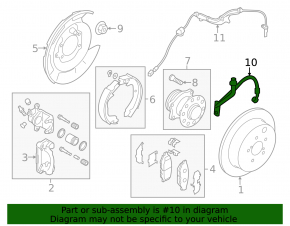 Brake hose rear left Subaru XV Crosstrek 18-23