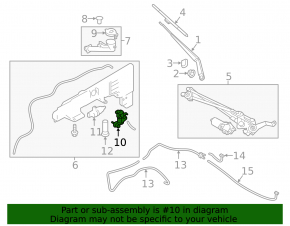 Nissan Murano z51 09-14 OEM Windscreen Washer Motor
