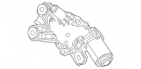 Windscreen wiper linkage with motor rear Volvo XC40 19-25