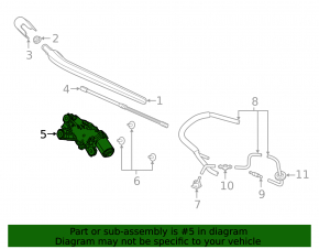 Windscreen wiper linkage with motor rear Volvo XC40 19-25