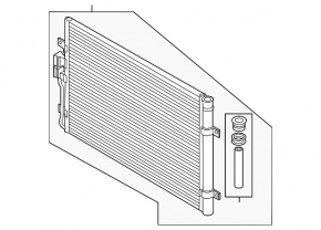 Air conditioning radiator condenser VW Atlas 18- 2.0T, 3.6 NISSENS
