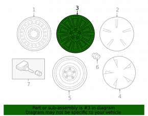 Wheel disk R18 Mitsubishi Outlander 16-18 type 2, curb