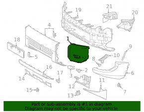 Front bumper bare left fang Toyota Land Cruiser 24-26