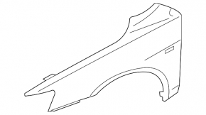 Front left wing Mitsubishi Lancer 10-17
