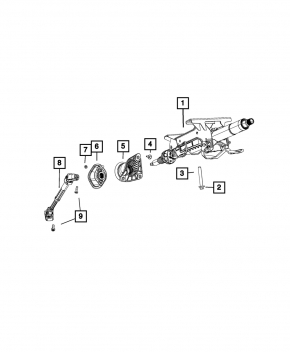 Dodge Durango 14- Electrically Adjustable Steering Column