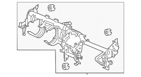 Honda CRZ 11-15 underdash reinforcement pipe