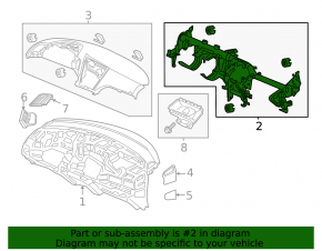 Honda CRZ 11-15 underdash reinforcement pipe