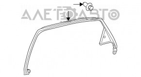 Lexus RX350 RX450h 10-15 rear door frame, inner right