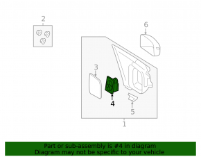 Lincoln Nautilus Right Side Mirror Motor 19-21