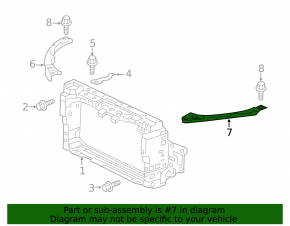 TV bar eyelash left Honda Clarity 18-21 usa