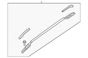 Longitudinal roof rail left Nissan Rogue 14-20