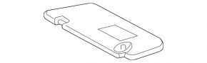 Right visor for Toyota Rav4 06-09, gray