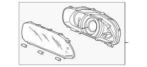 Instrument cluster Honda Accord 13-17 broken mount, scratches