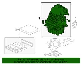 The bare heater housing of a 19-25 Honda Passport