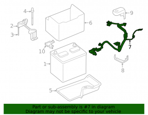 Subaru Outback 15-19 Battery Terminals Assembled