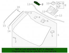 Interior mirror Kia Sorento 10-15 with auto-dimming, control