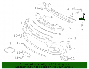 Front bumper mount right wing Kia Forte 4d 14-16