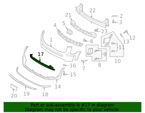 Kia Telluride 2020-22 front bumper lower grille