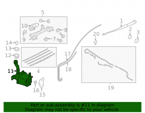 Subaru Crosstrek 16-17 Windscreen Washer Reservoir