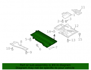 Bottom protection left Audi A4 B8 13-16