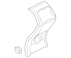 Center console trim rear Audi Q3 8U 15-18 black
