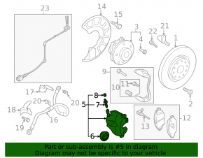 Front left caliper Audi A3 8V 15-20
