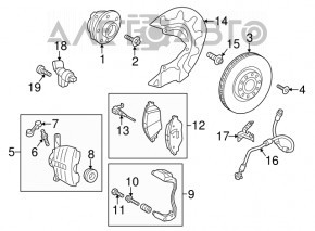 Front left caliper assembly VW Taos 22-25