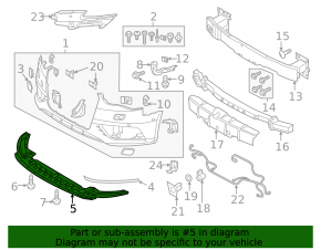 Front bumper protection Audi A3 8V 15-16