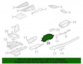 Black instrument panel trim for the Audi A4 B9 17-25