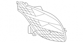 Front bumper grille left Mercedes W167 GLE 24-26