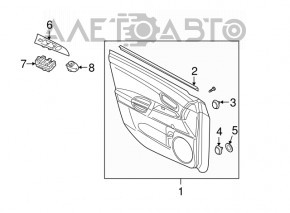 Door trim card front left black Mazda3 03-08