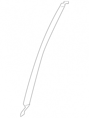 Rear left door glass guide Mazda3 03-09 HB