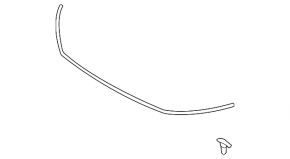 Front hood seal Mazda CX-30 20- on bumper