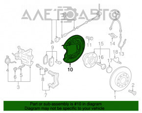Brake Disc Cover Rear Left VW Jetta 11-18 USA
