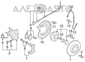 Brake Disc Cover Rear Left VW Jetta 11-18 USA