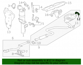 Rear muffler mount Chevrolet Malibu 16-23
