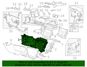 Console center armrest and cup holders GMC Terrain 10-14