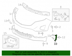 Front bumper mount right Chevrolet Equinox 18-21