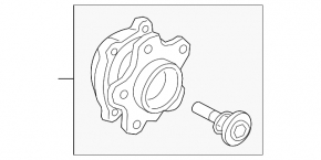 Rear left hub for BMW 2 Series G42 2023-2025 Comp m xDrive, M3. Awd, with m, with m sport brake, 2023-2025, M2