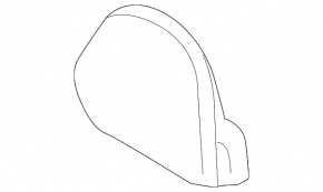 Rear left headrest, 3rd row, Volvo XC90 16-25, black leather, Nappa