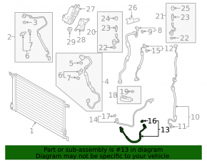 Air conditioning hose, valve block, condenser, Audi E-Tron 20-23