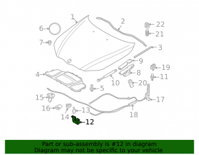Hood lock with sensor BMW 1 E82 08-13