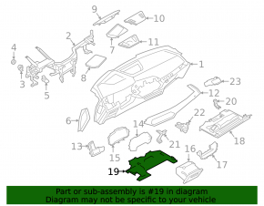 Front panel trim for driver's footwell BMW X7 G07 19-
