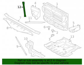 Left strut upper strut BMW 5 F10 10-16