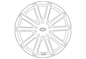 Wheel disk R16 Hyundai Sonata 18-19 light curb