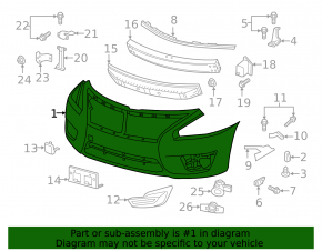 Bare front bumper Nissan Altima 13-15 prerest
