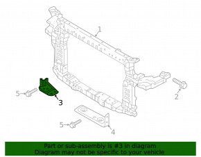 Radiator bracket lower right Kia Sorento 16-20 2.4 plastic