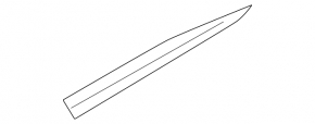 Rear right sill molding for Mitsubishi Outlander 18-22 PHEV